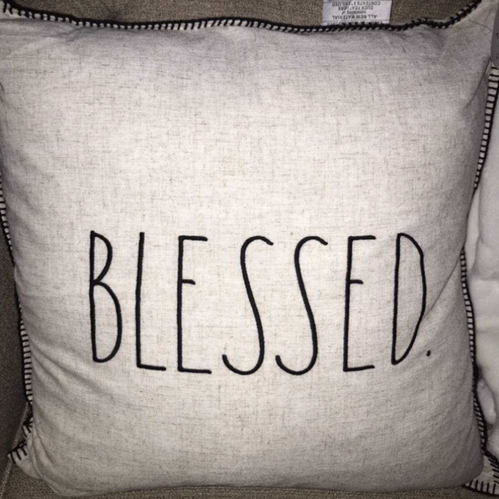 Rae Dunn “Blessed” pillow